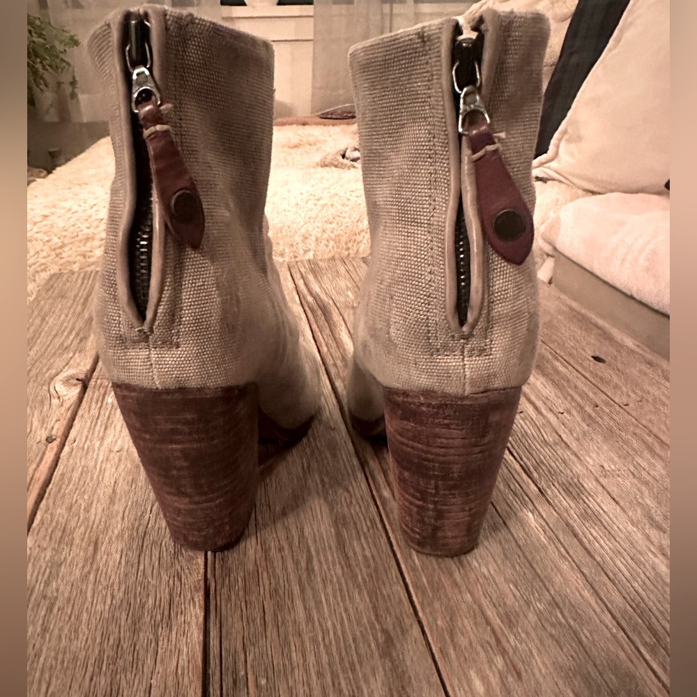 Rag & Bone | Newbury Bootie Gray Linen Canvas (limited ed.) - Picture 7 of 9